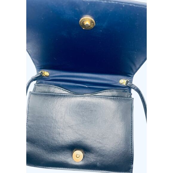 Bueno Navy Blue Crossbody Bag Faux Leather 8” L x 6.5” H x 2” W - Picture 4 of 5